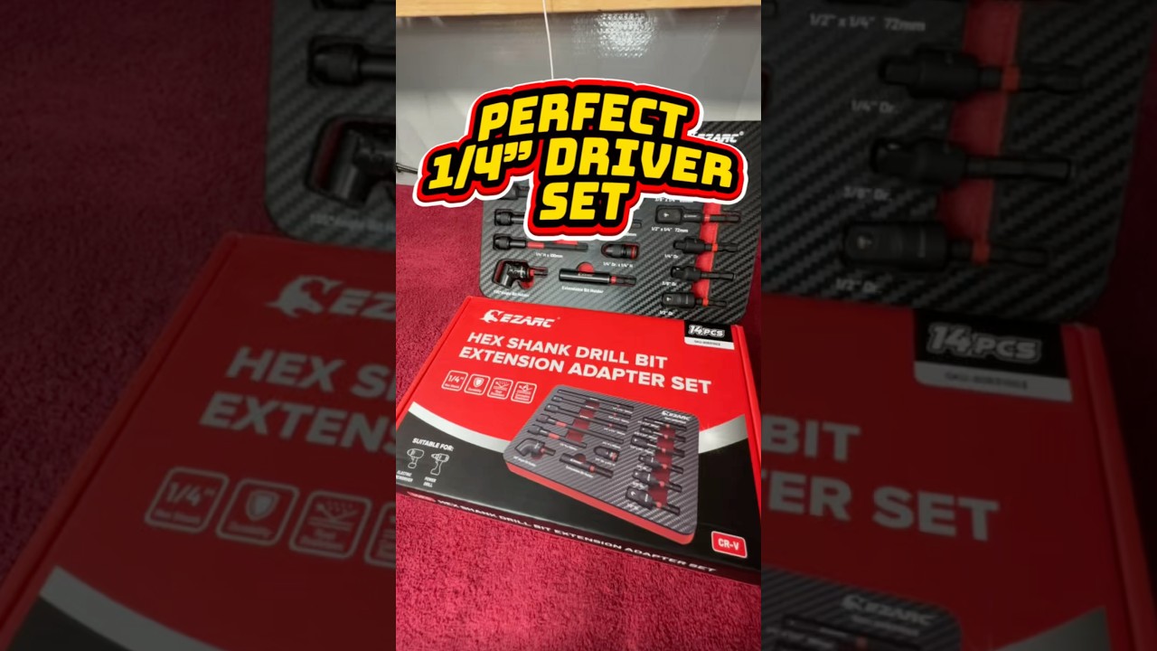 Ezarc 1/4&rdquo; Hex driver set adapter set is an ideal tool for any diy or tradesman.  Great Tool.