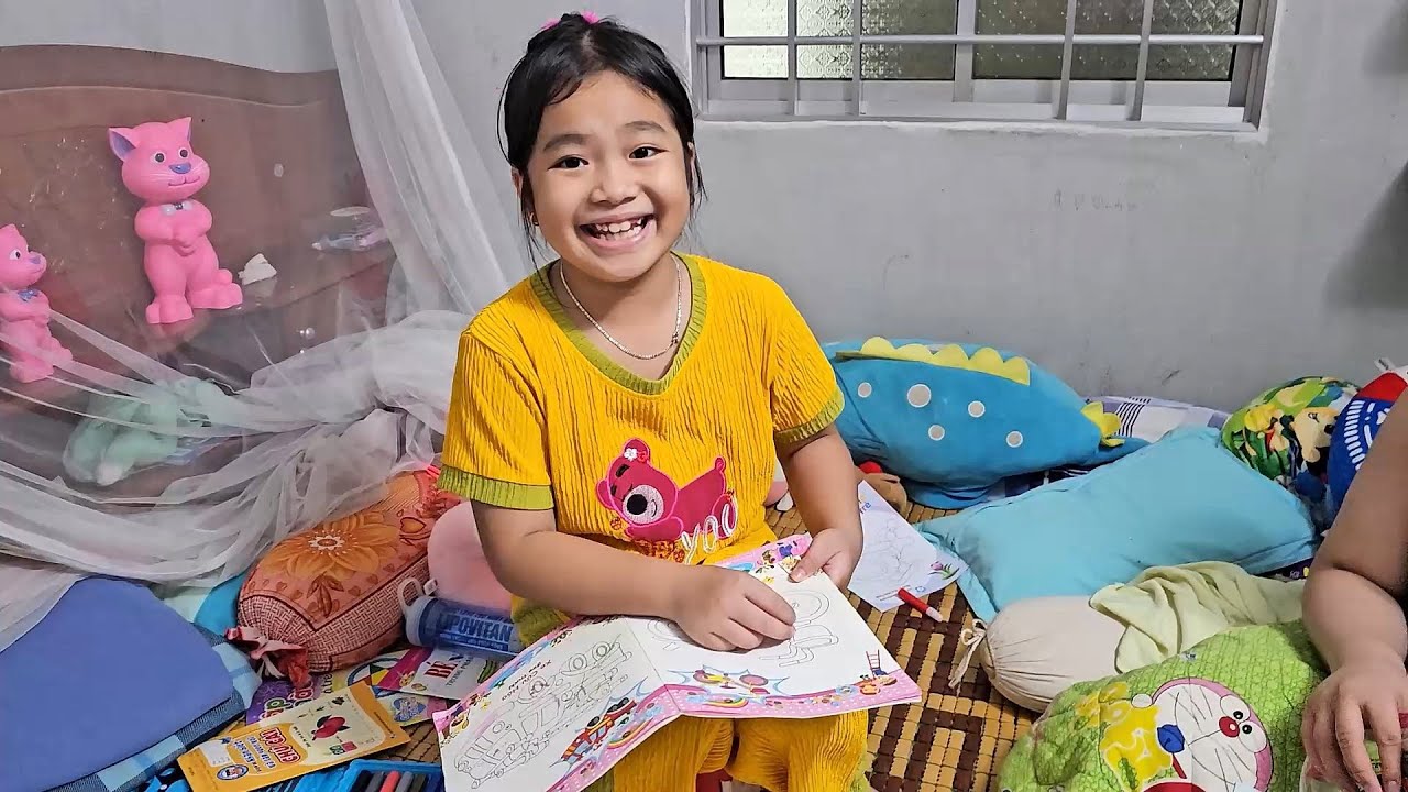🖍️🎨 Muội tô màu xe đạp ❤️ Xí Muội Family Tập 390