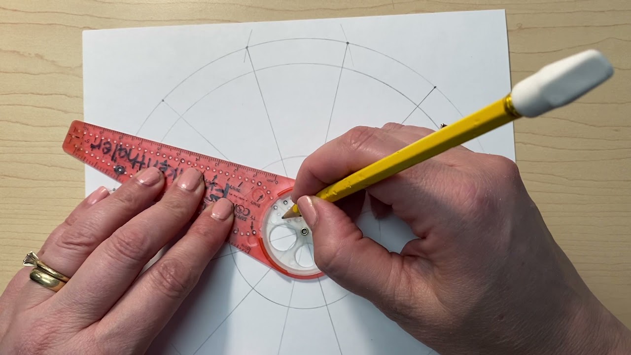 Creating a 12 section geometric mandala using a safe-t compass