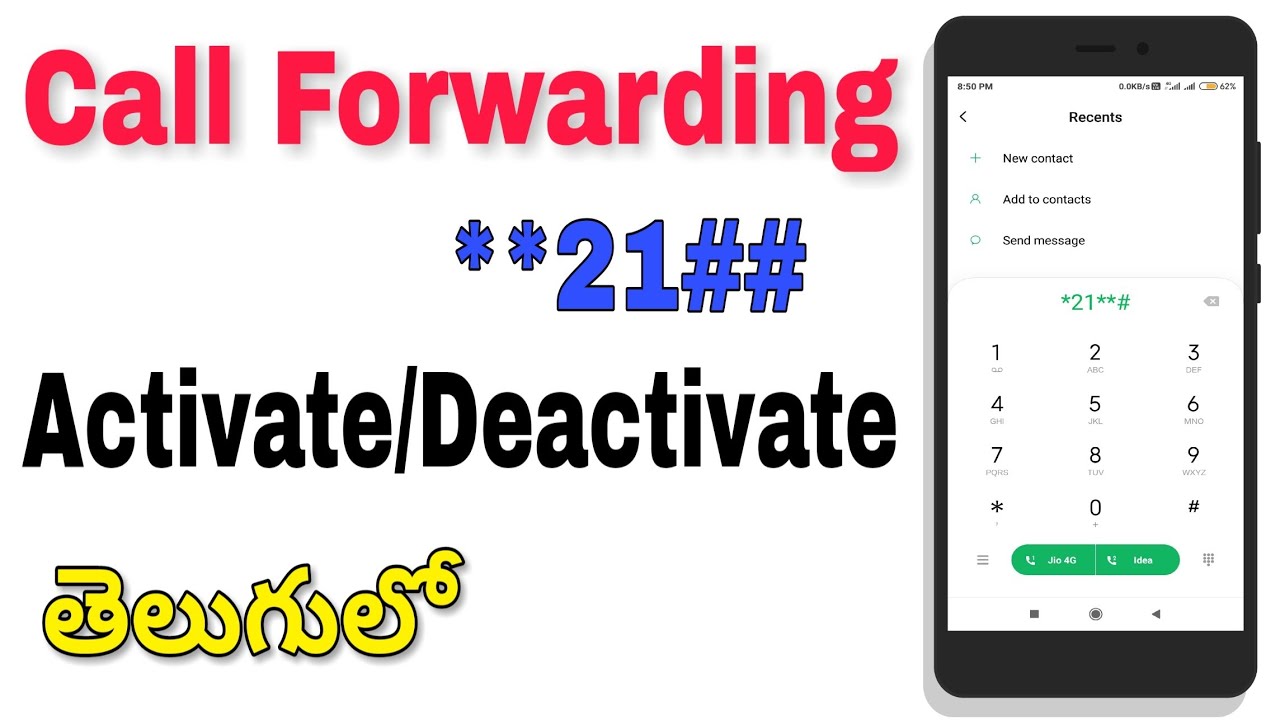 Call Forwarding Activate/Deactivate codes Telugu || Bala Telugu Tech.