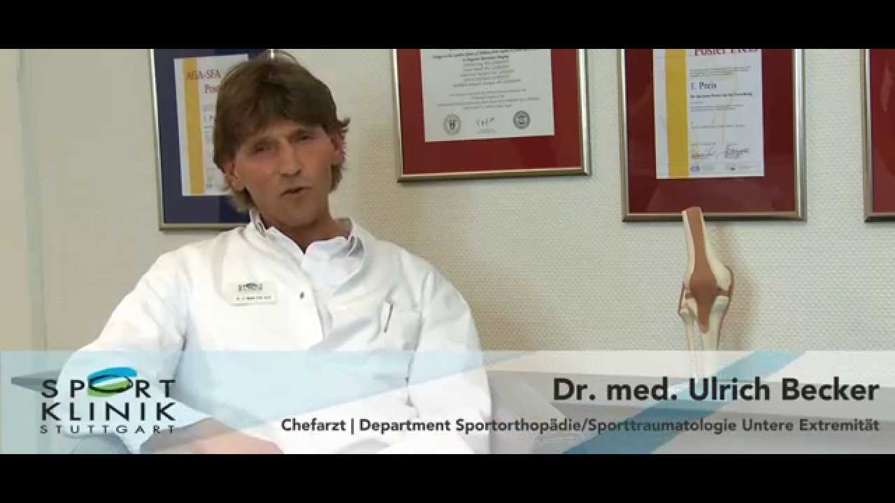 Interview Dr. med. Ulrich Becker zum Thema Arthroskopien, Leitender Arzt der Sportklinik Stuttgart