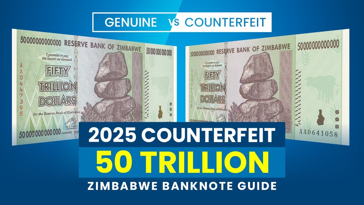 COUNTERFEIT ZIMBABWE 50 TRILLION DOLLARS BANKNOTE