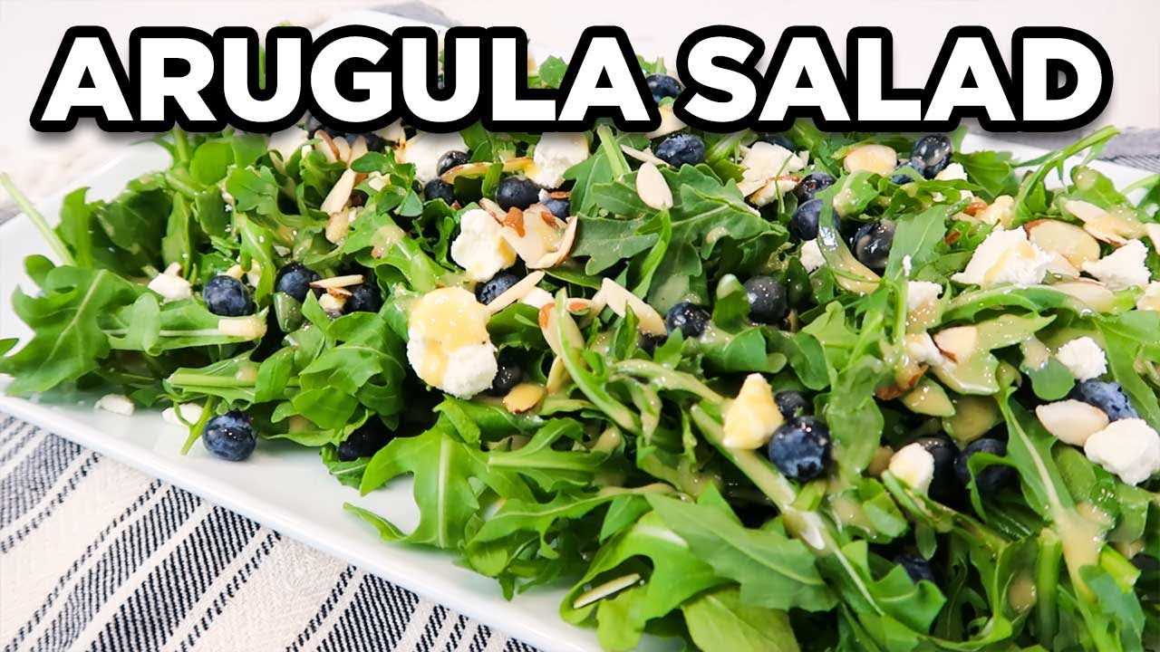 Easy Arugula Salad with Blueberries and Feta