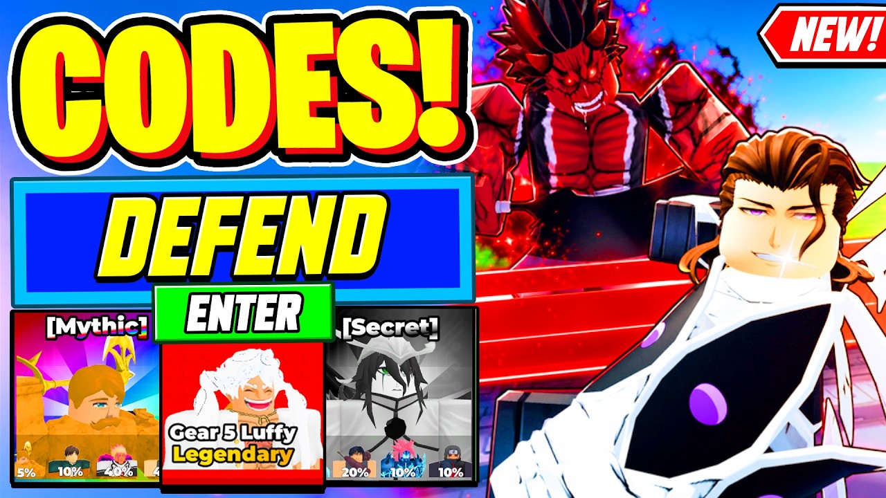 ⚠️НОВИНКА⚠️ ВСЕ РАБОЧИЕ КОДЫ для игры Defend ur Base With Anime, июнь 2026 г. - Roblox Defend ur ...