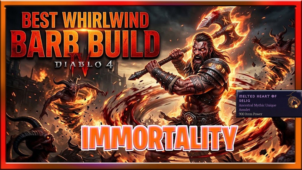 Лучший билд варвара для Diablo 4 с умением &laquo;Вихрь&raquo;: Бессмертный +300% скорости передвижения: САМЫ...