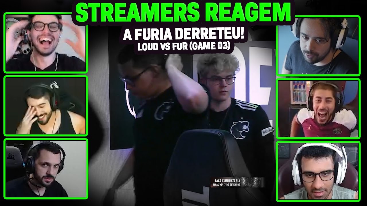 STREAMERS REAGEM: A FURIA DERRETEU CONTRA LOUD! | GAME 03 - LOUD vs FUR