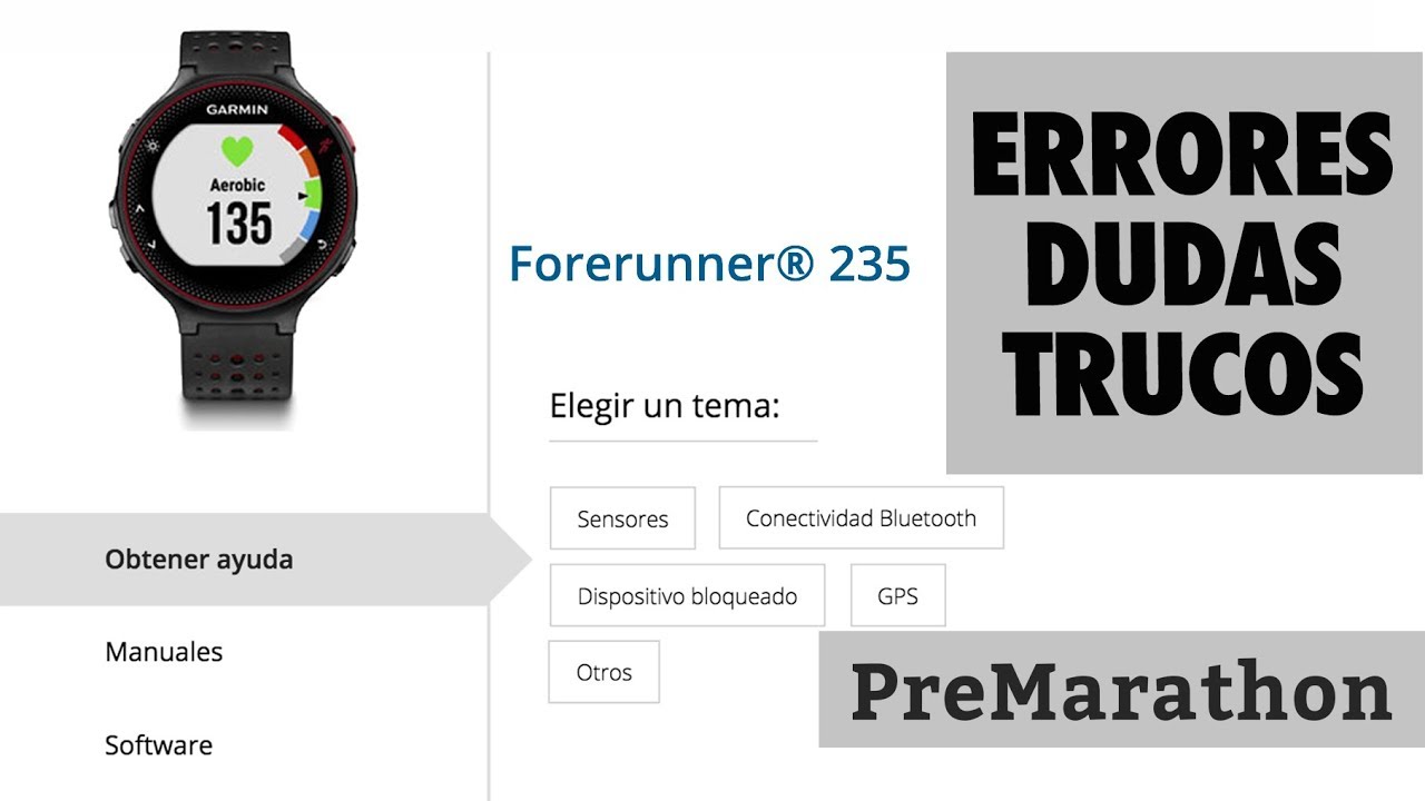 Garmin Forerunner 235: trucos, errores, consejos y configuración básica.