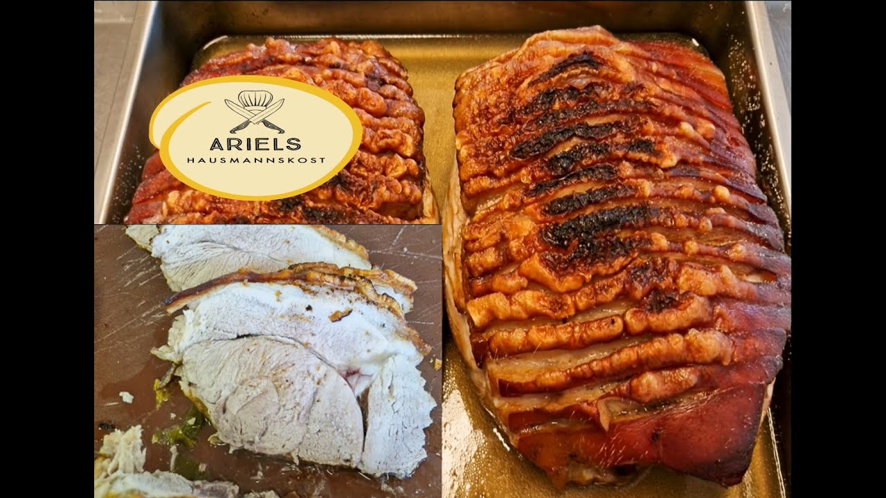 Schweinekrustenbraten, saftig, knusprig und lecker, Hausmannskost,