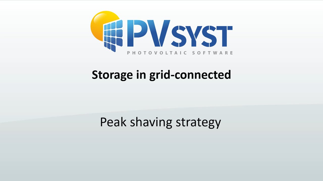 PVsyst 7 - Storage for Peak Shaving Strategy (Grid Connected System)