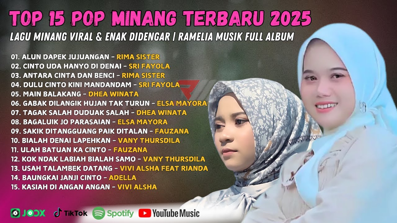 TOP 15 Pop Minang Terbaru 2025 - Lagu Minang Viral & Enak Didengar | Ramelia Musik Full Album