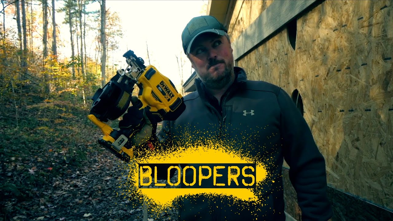 This Funny Footage was Captured During the Filming of our DeWalt Cordless Roofing Nailer Review!