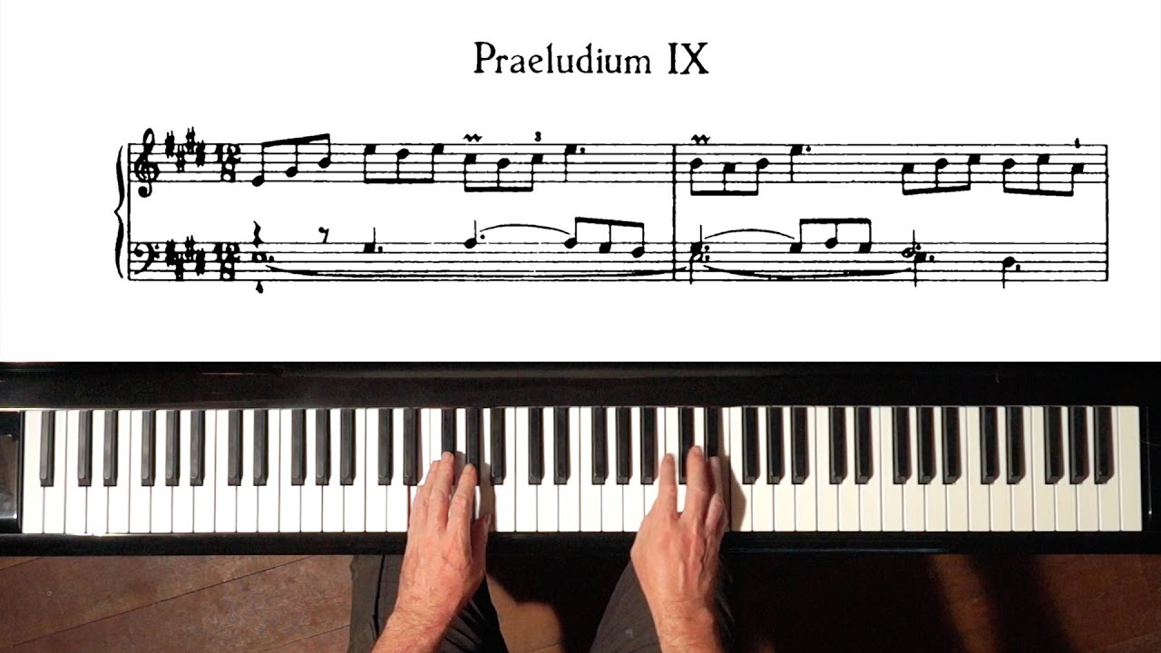 Bach Prelude and Fugue No.9 Well Tempered Clavier, Book 1 with Harmonic Pedal