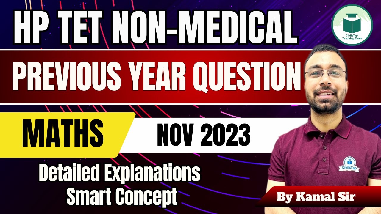 HP TET Non-Medical Mathematics | November 2023 PYQs | Most Important Questions | Civilstap