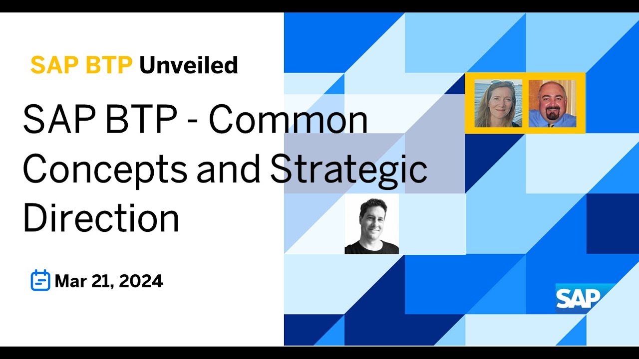 SAP BTP - Common Concepts and Strategic Direction