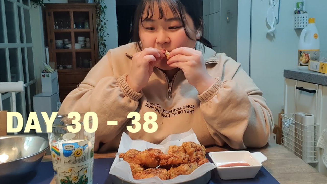 (109kg) 드디어 앞자리 바뀜🎉 집에서 치킨만들기, 한정식집, 다이소 쇼핑, 레몬수 만들기, 식사기록 vlog