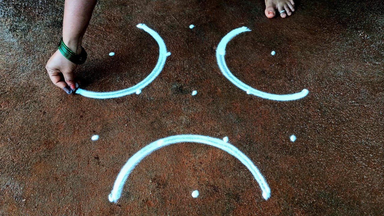 Diwali simple villaku kolam🌹5*3 deepavali deepam muggulu🌹 diwali 2025rangoli🌹 Super rangoli