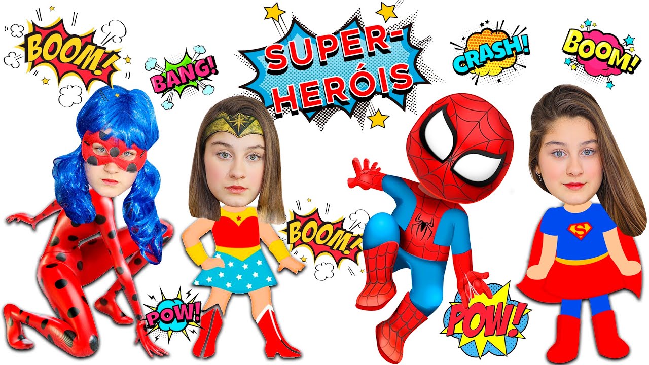MELHOR COLEÇÃO DE HISTÓRIAS ENGRAÇADAS DE SUPER-HERÓIS DA MILENINHA | Compilado Compilation Video