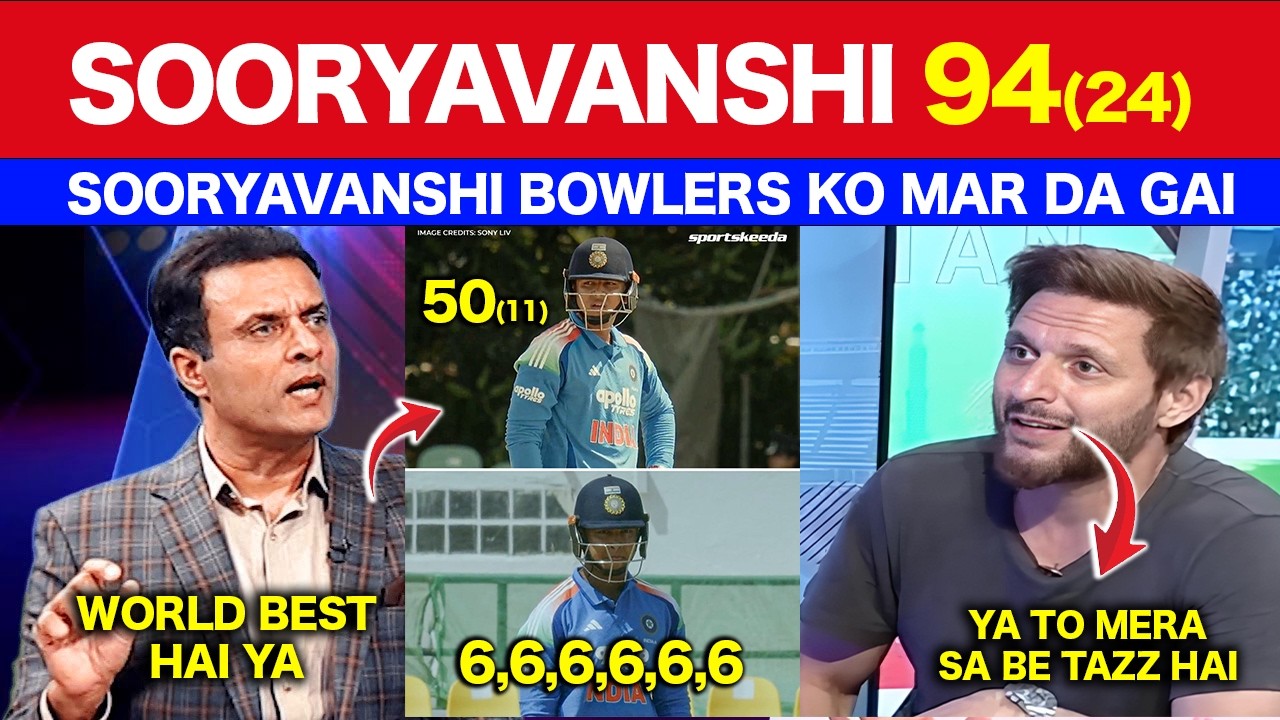 Pak media shocked by Vaibhav Suryavanshi's 94 runs vs SL A | Tanveer Ahmed, Shoaib Akhtar