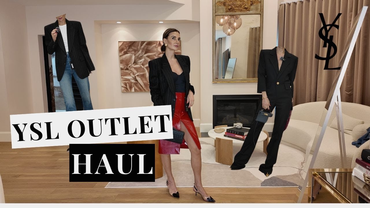 Saint Laurent Outlet Haul + Try On | Nina Takesh