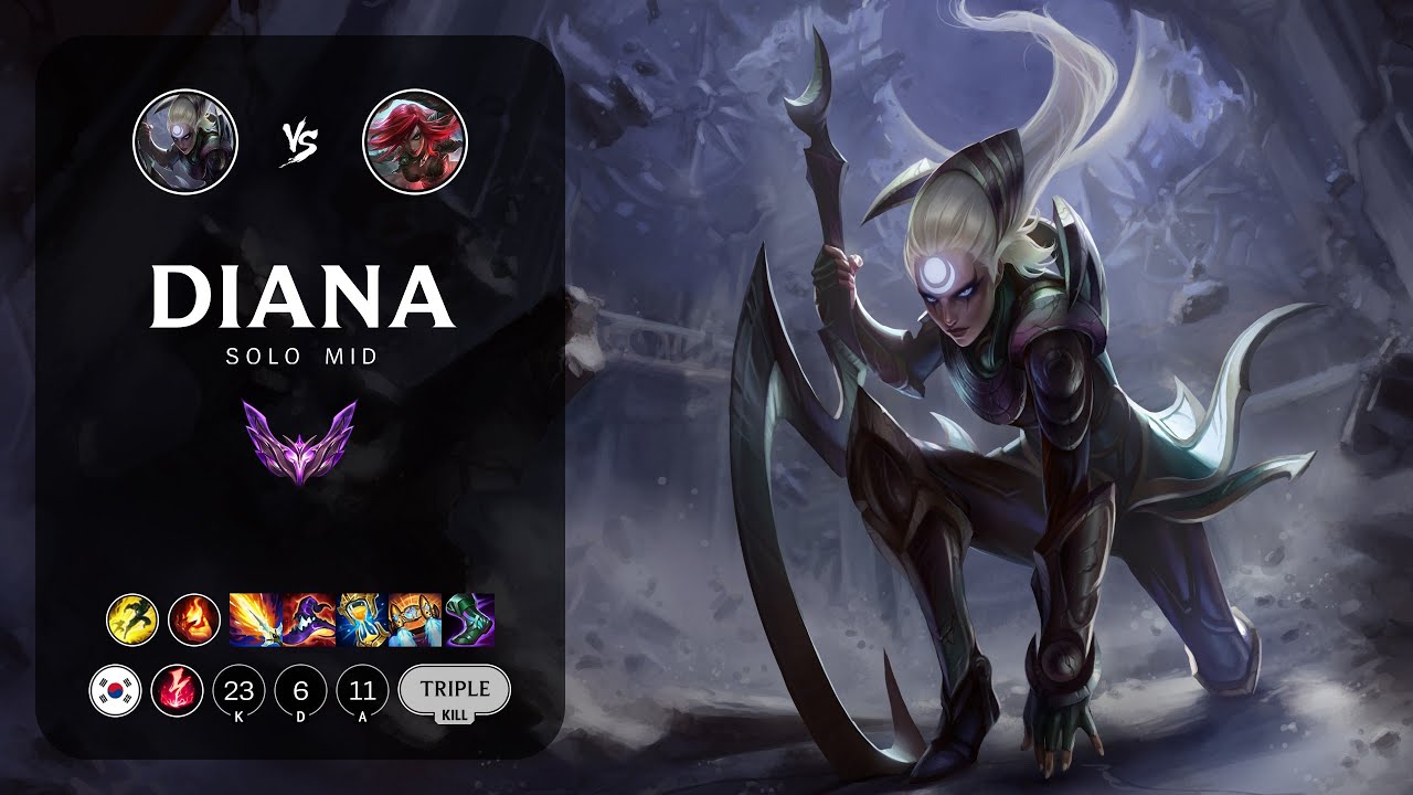 Diana Mid vs Katarina - KR Master Patch 14.4