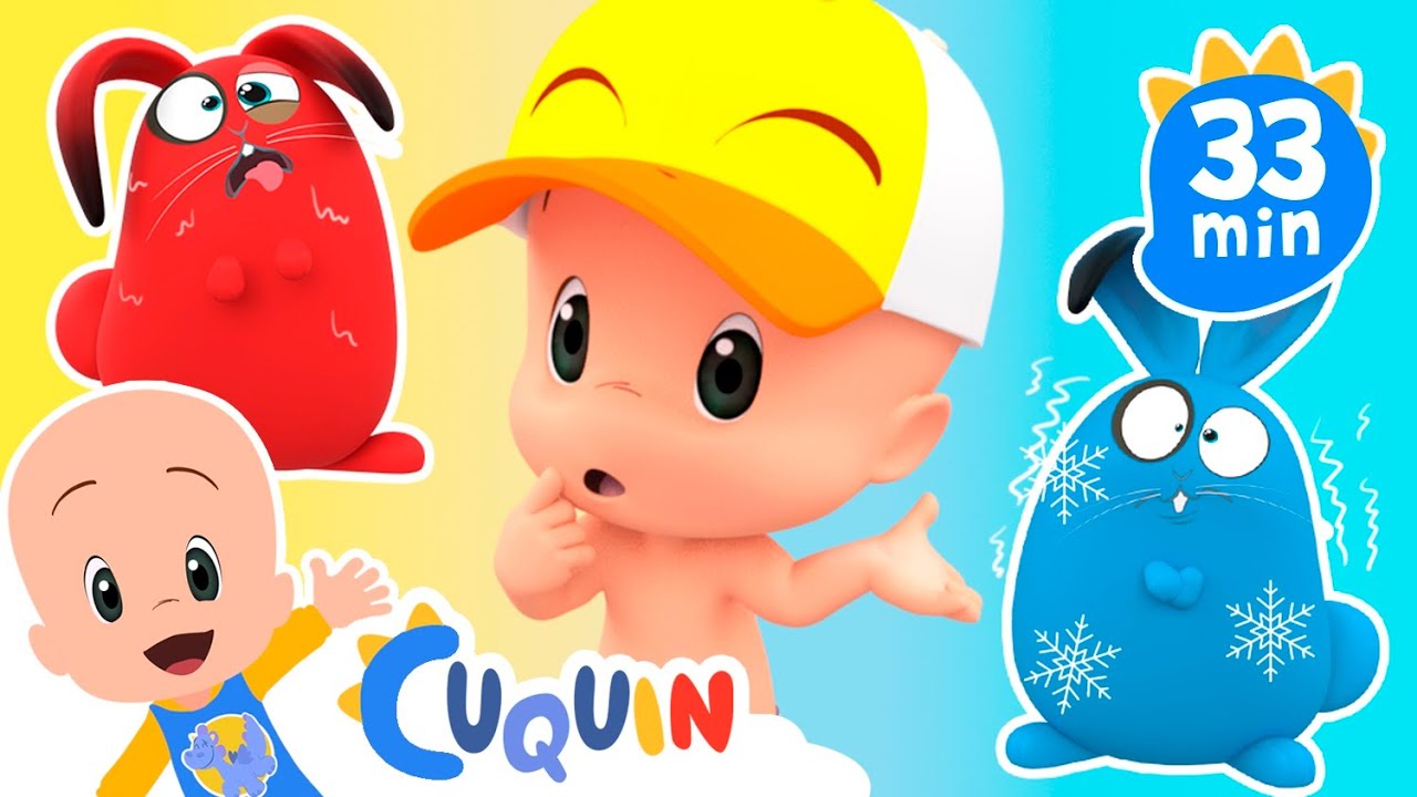 FRÍO 🥶️ vs CALIENTE 🥵️ | Aprende los contrarios con Cuquín y Fantasma | Vídeos educativos para niños