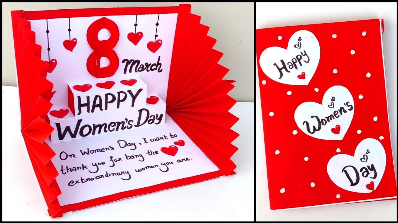 DIY Happy Women's day pop up card 2026 / Women's day special card ideas / Women's day card making