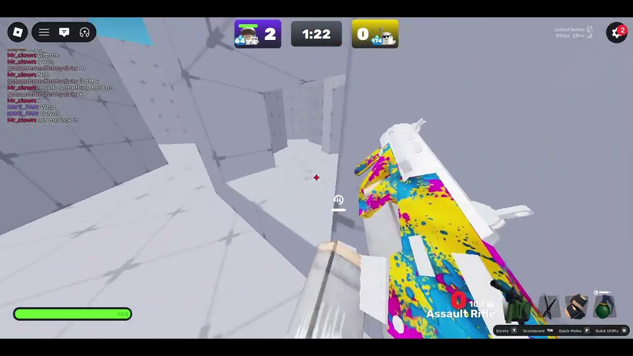 1v1ing in roblox rivals