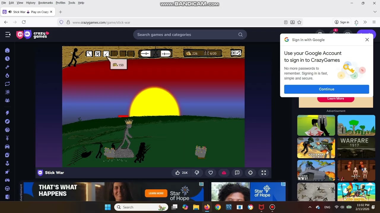 Stick Wars on Normal Mode: Levels 3 and 4