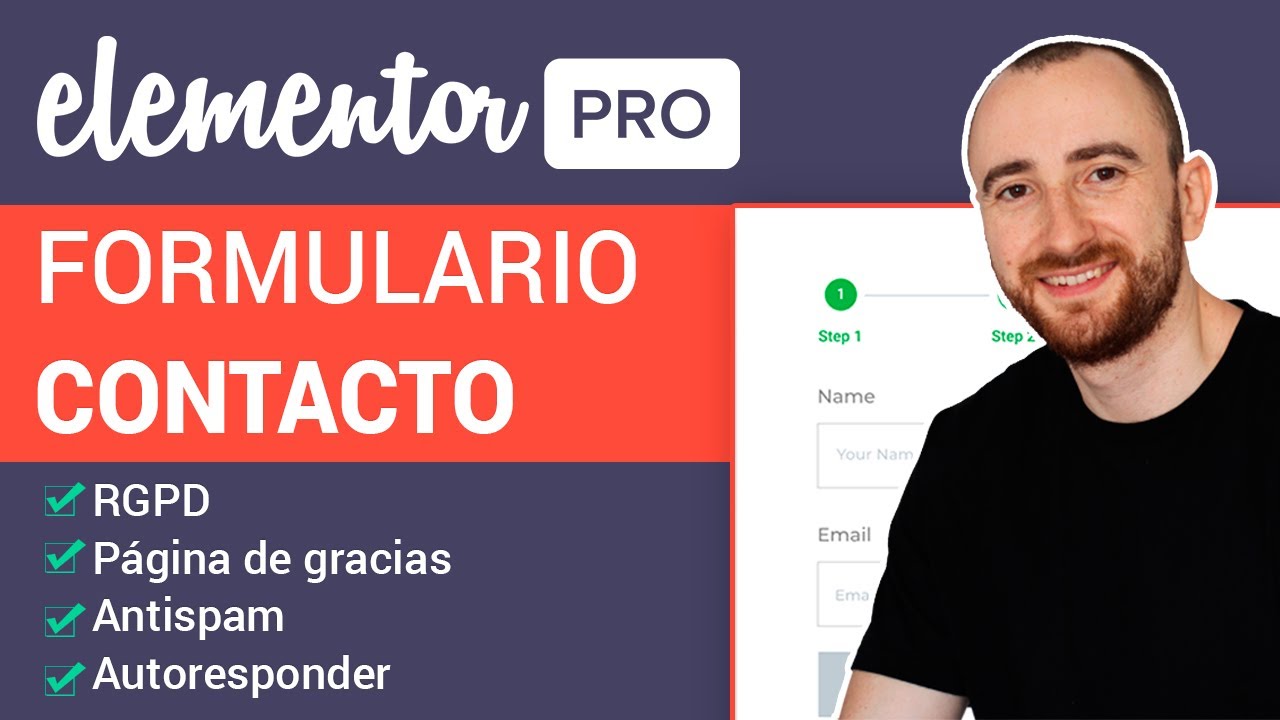 ✅ Formulario Contacto Elementor Pro + RGPD | Autoresponder | Antispam | Página Gracias