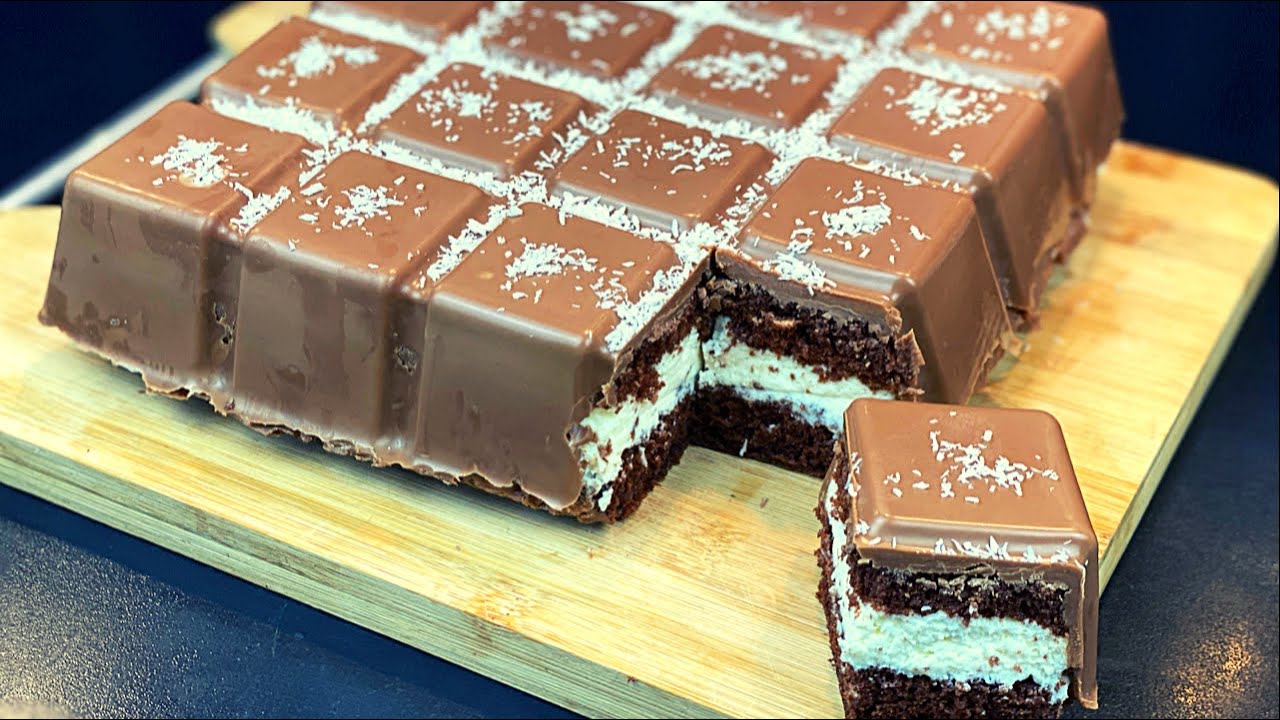 LE KINDER DÉLICE À LA NOIX DE COCO ET AU CHOCOLAT VALRHONA DANS LE MOULE TABLETTE GUY DEMARLE