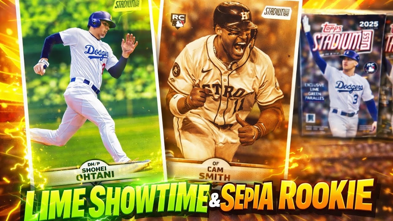 🔥 First Look! 2025 Topps Stadium Club Baseball Value Boxes! LIME GREEN HITS! SEPIA ROOKIE!