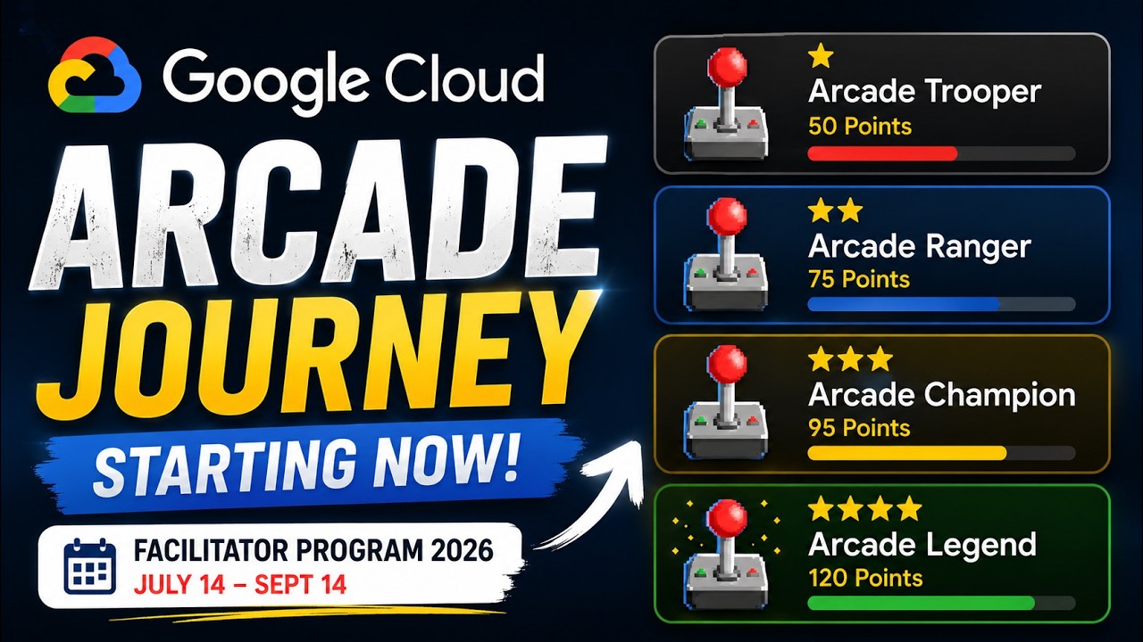 Google Cloud Arcade 2026: My Journey to 120 Points! ☁️ | Arcade Trooper to Legend