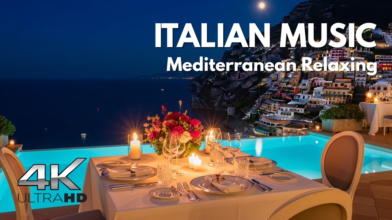 🇮🇹 Amalfi Coast Serenity ✨ Lake Como 4K Ambience 🎶 Mediterranean Music🎶