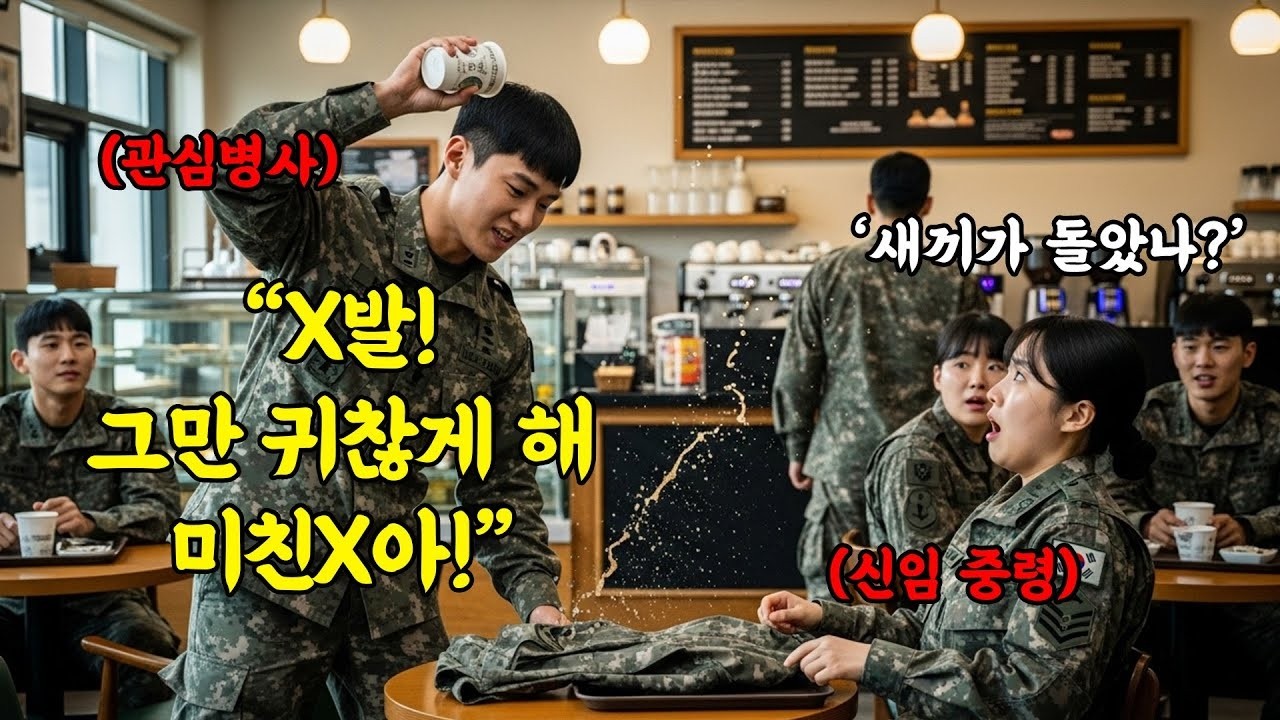 커피  지랄하네!  카페관리병이 욕한 여군은 새로 부임한 인사참모장 중령이었습니다