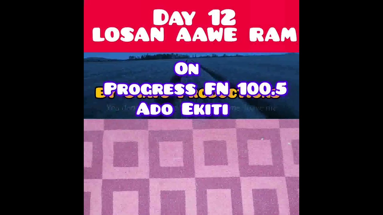 Ramadan Day12 On progress FM Ado Ekiti.