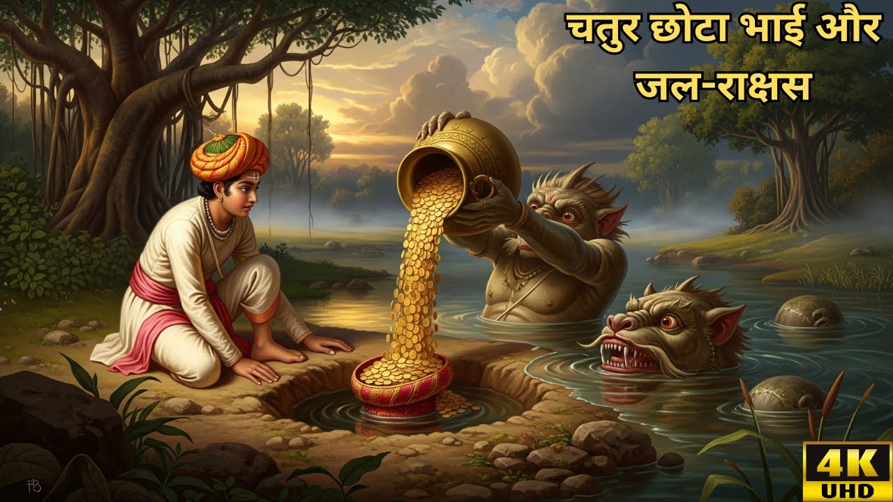 चतुर छोटा भाई, पुराना रस्सा और जल-राक्षस | बुद्धि की जीत | #hindistory #moralstory