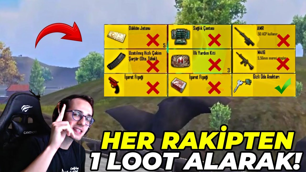HER RAKİPTEN 1 LOOT ALARAK WIN ALMAK ? PUBG MOBILE
