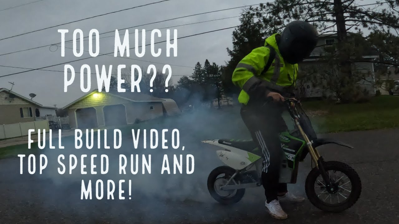 Razor sx500 extreme 11kw build and test ride, top speed run and more!