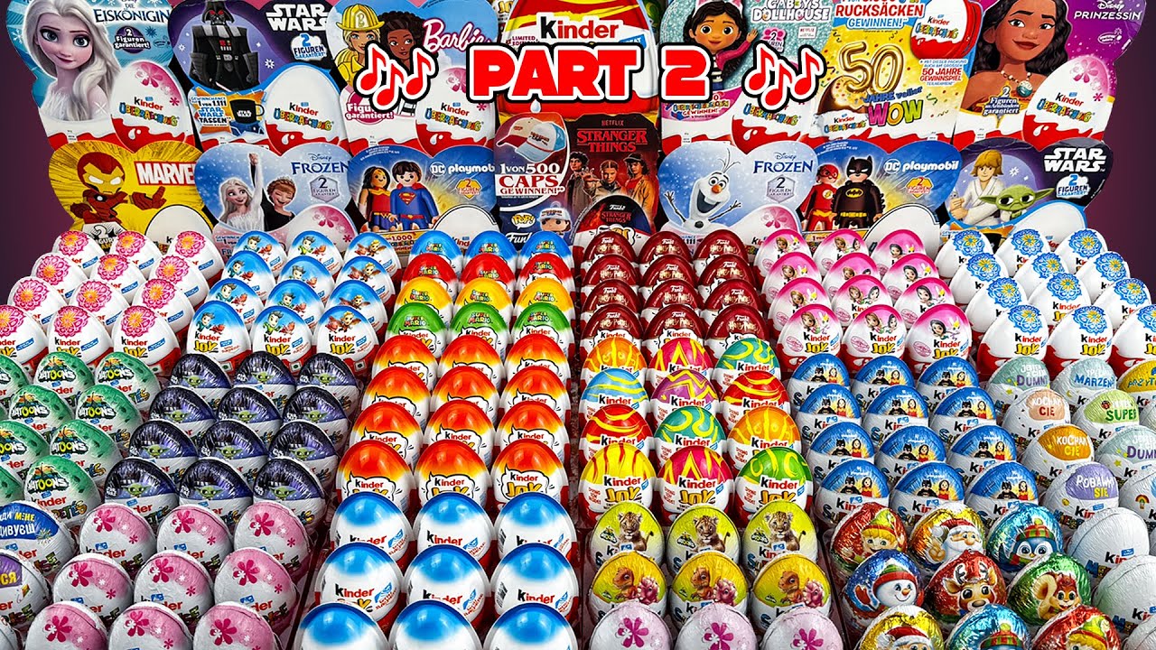 ⭐ Mega Mix of Kinder Joy & Surprise Eggs Big Unboxing! Part 2!