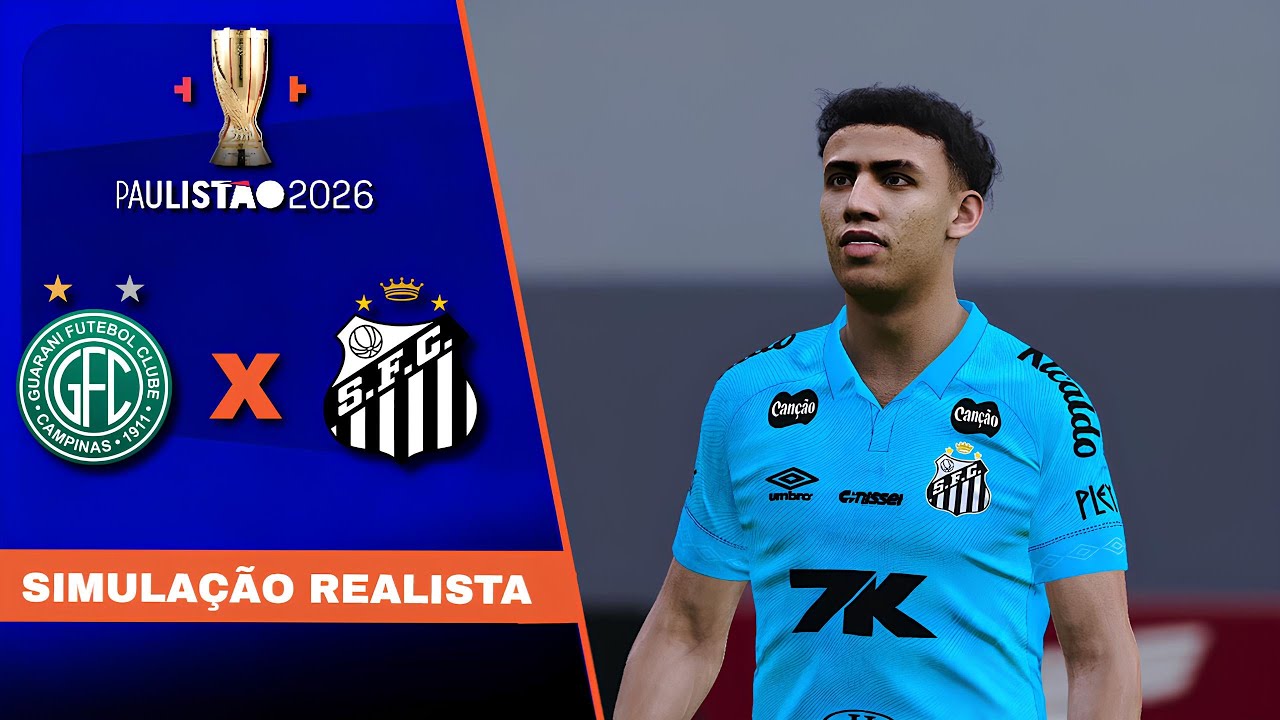 GUARANI X SANTOS | PAULISTÃO 2026 | RODADA 3 | SIMULAÇÃO | PES 21 4K60FPS