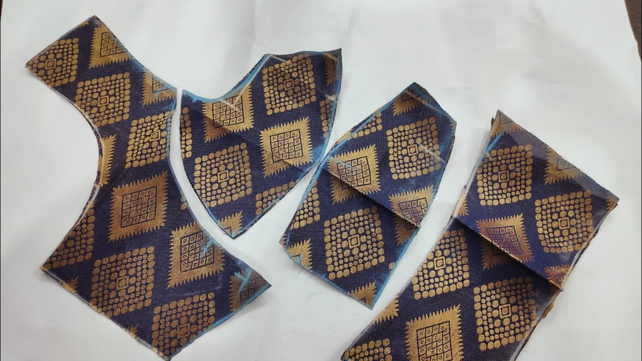 Direct fabric pe cutting kare 36size bra cut blouse/36 bra cut blouse cutting easy method