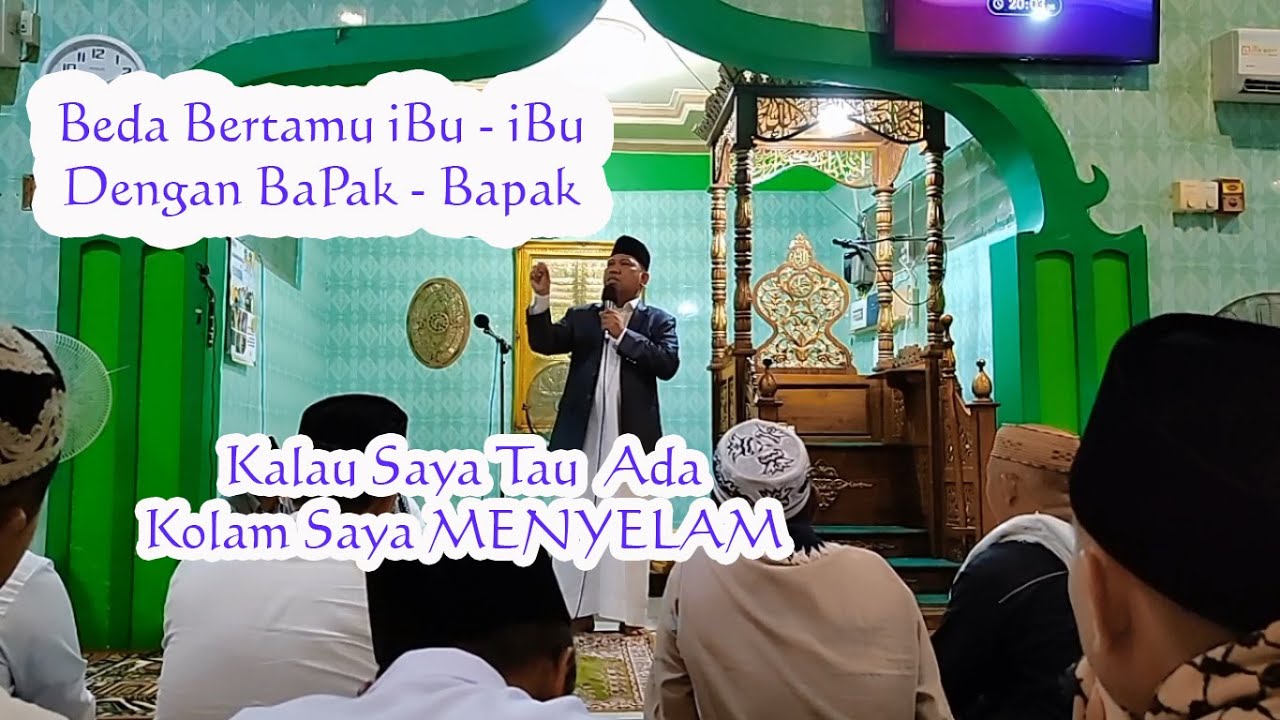 Ust.Drs. H. Zainal Abidin Ali Hamu,Ma.-Beda kalau ibu - ibu bertamu dengan Bapak - bapak