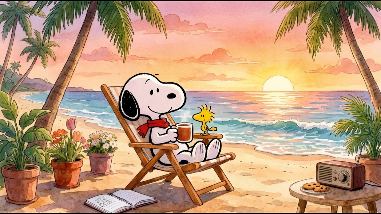 [Morning Playlist] Snoopy Morning Jazz Playlist to Brighten Your Mood 🌞 Relaxing Cafe Ambience