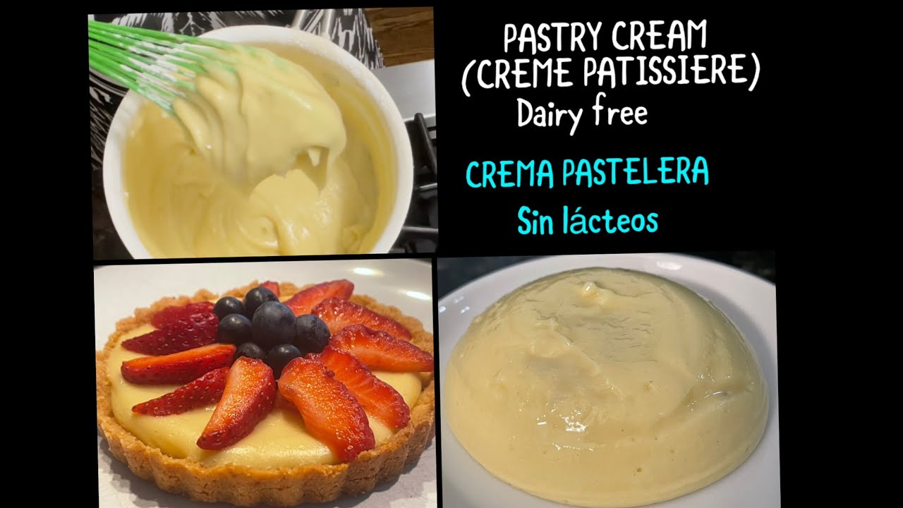 Crema Pastelera con leche de almendra( Sin lácteos)/ Pastry Crean with almond milk ( Dairy free)