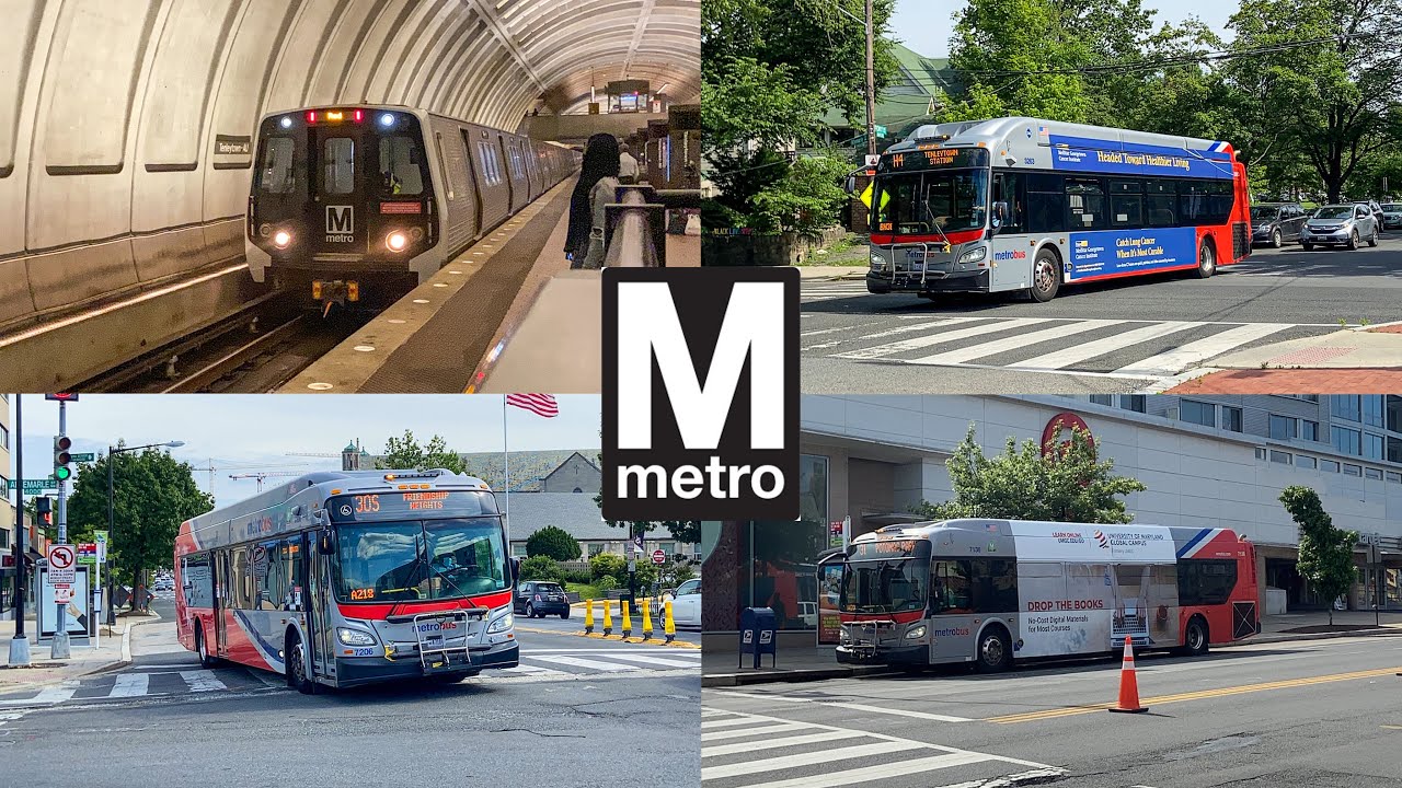 WMATA Metrobus and Metrorail Compilation at Tenleytown-AU