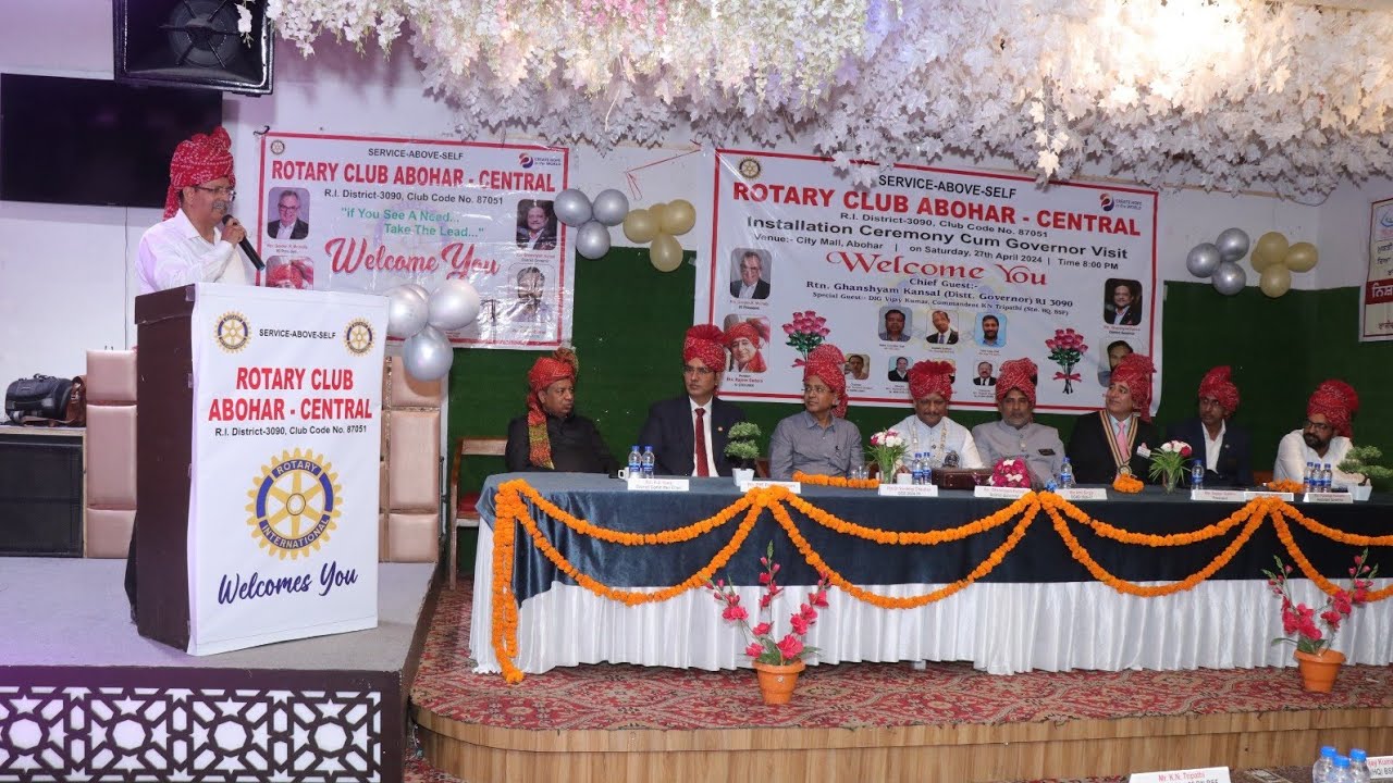 55 Battalion Border Security Force Commandent KN Tripathi ji in Rotary Club Abohar Central Function