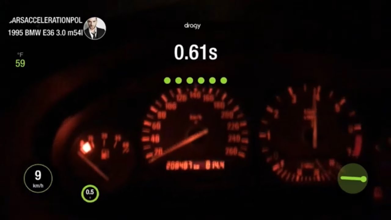 BMW E36 Coupe 330i SWAP Acceleration 0-100km/h