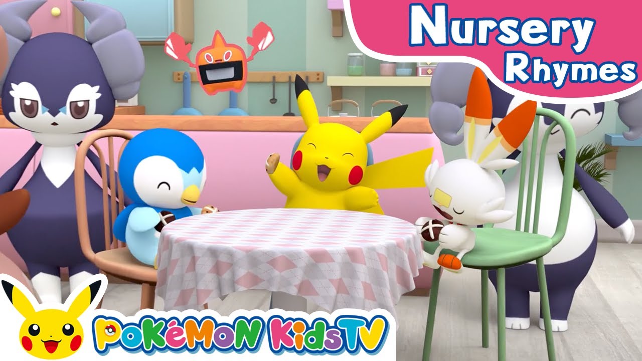 Hot Cross Buns | Nursery Rhyme | Kids Song | Pok&eacute;mon Kids TV​