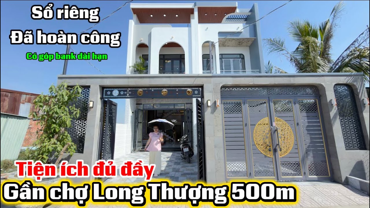 ✅ Ở gần chợ THÍCH LẮM, 500m ra chợ Long Thượng tiện ích đầy đủ, bán cặp nhà mới SHR hoàn công đầy đủ