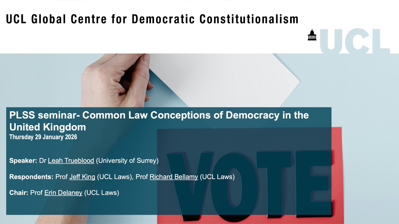 Common Law Conceptions of Democracy in the United Kingdom